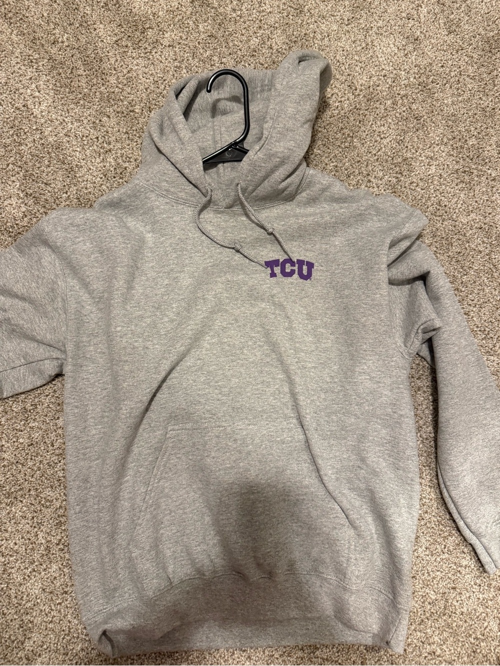 Roller Rabbit Gray Hoodie with Purple TCU Logo
